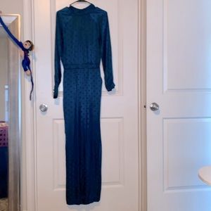 Polka Dot Teal Mock Neck, Jumpsuit - Size 2 (Fits size 4-6)